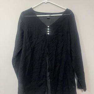 Black Button-Down‎ Shirt